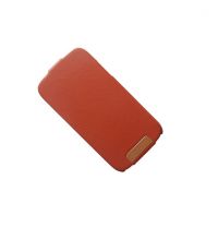 Чехол для Samsung i9500 (Galaxy S4) флип натуральная кожа №3 Kuchi <оранжевый> ― OnlineBazar.su