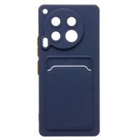 Чехол для Tecno Camon 30 (CL6) силиконовый с картхолдером №9 <темно-синий> ― OnlineBazar.su