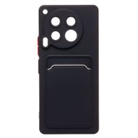 Чехол для Tecno Camon 30 (CL6) силиконовый с картхолдером №9 <черный> ― OnlineBazar.su