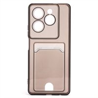 Чехол для Tecno Spark 20 Pro (KJ6) силиконовый с картхолдером №2 <черный> ― OnlineBazar.su