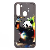 Чехол для Tecno Spark 8C (KG5n) силиконовый (рис. 335/панда) <серый> ― OnlineBazar.su