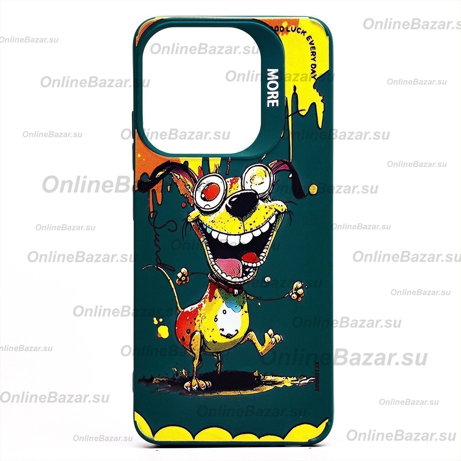 Чехол для Tecno Spark Go 2023 (BF7) силиконовый (рис. 335/собака) <темно-зеленый> ― OnlineBazar.su