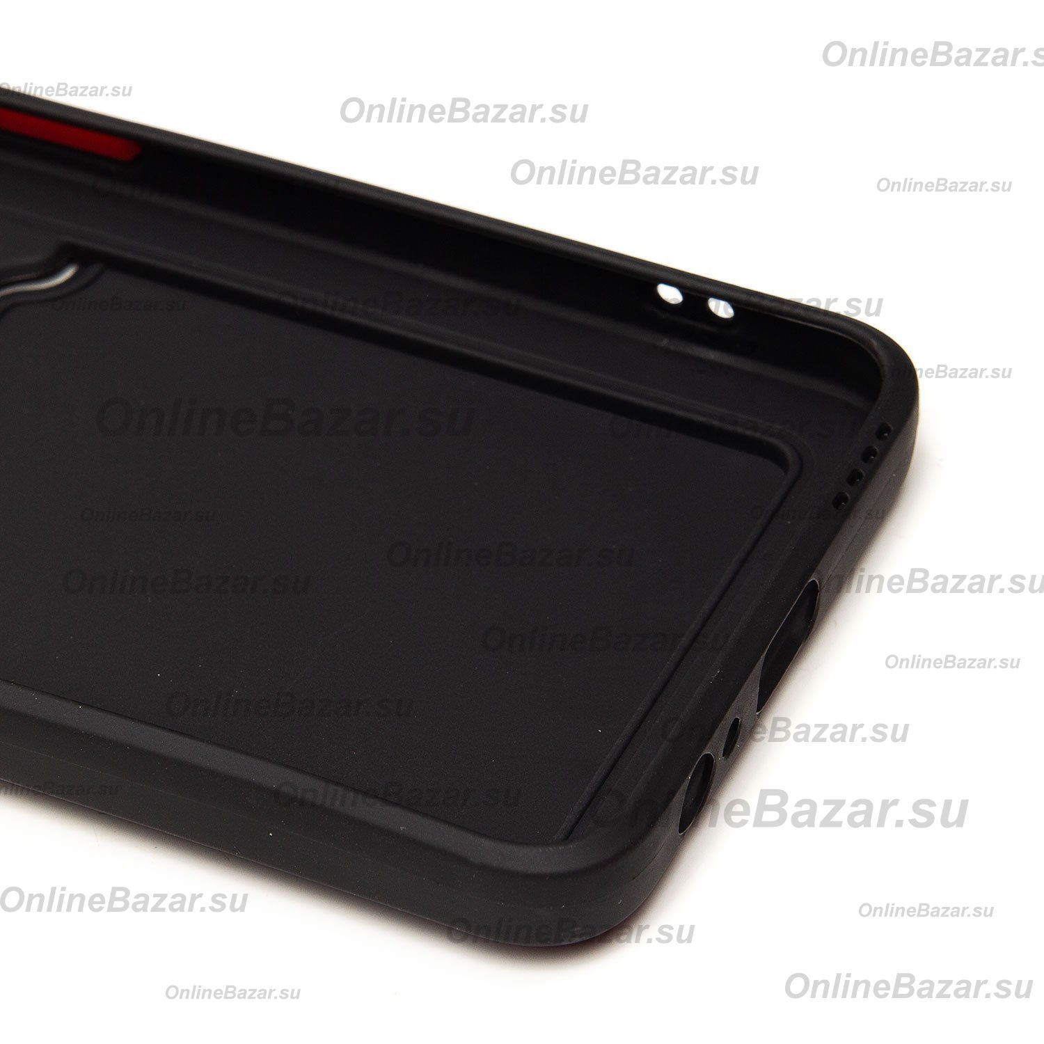 Чехол для Vivo T1 (V2153) силиконовый с картхолдером №6 <черный> ― OnlineBazar.su