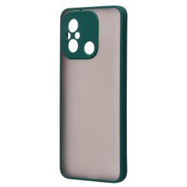Чехол для Xiaomi 22120RN86G пластиковый с окантовкой <зеленый>