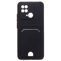 Чехол для Xiaomi 220333QPG силиконовый с картхолдером №6 <черный> ― OnlineBazar.su