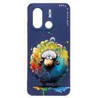 Чехол для Xiaomi 22120RN86G силиконовый (рис. 335/овечка) <темно-синий> ― OnlineBazar.su