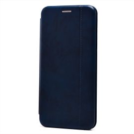 Чехол для Xiaomi Poco F6 флип боковой кожзам №3 <синий>