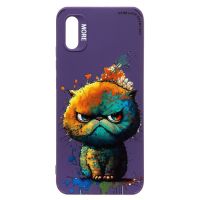 Чехол для Xiaomi M2006C3LC силиконовый (рис. 335/кот) <фиолетовый> ― OnlineBazar.su