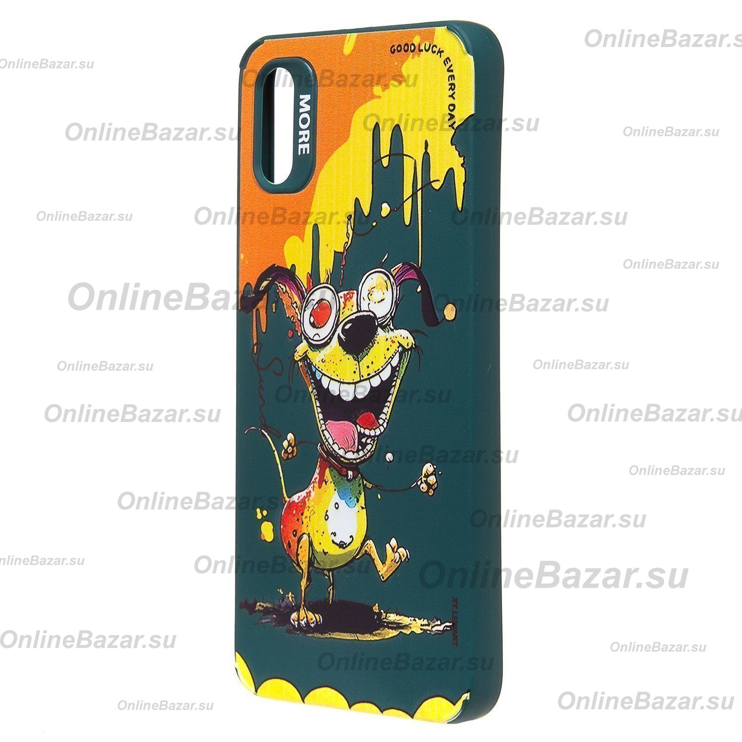 Чехол для Xiaomi M2006C3LC силиконовый (рис. 335/собака) <темно-зеленый> ― OnlineBazar.su