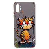 Чехол для Xiaomi Redmi 9A силиконовый (рис. 335/тигр) <серый> ― OnlineBazar.su