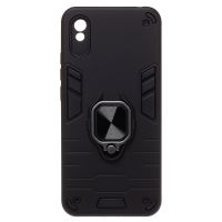 Чехол для Xiaomi Redmi 9A силиконовый противоударный с кольцом <черный> ― OnlineBazar.su