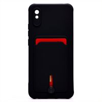 Чехол для Xiaomi M2006C3LC силиконовый с картхолдером №4 <черный> ― OnlineBazar.su
