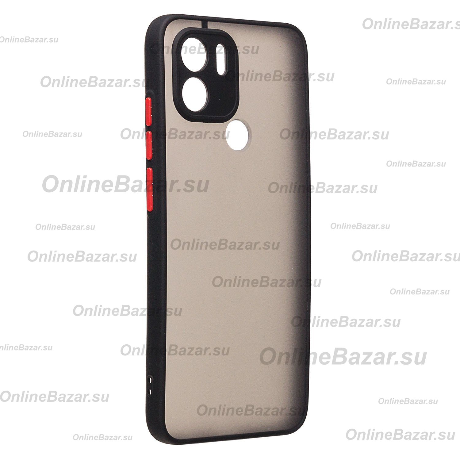 Чехол для Redmi A1 пластиковый с окантовкой <черный> ― OnlineBazar.su