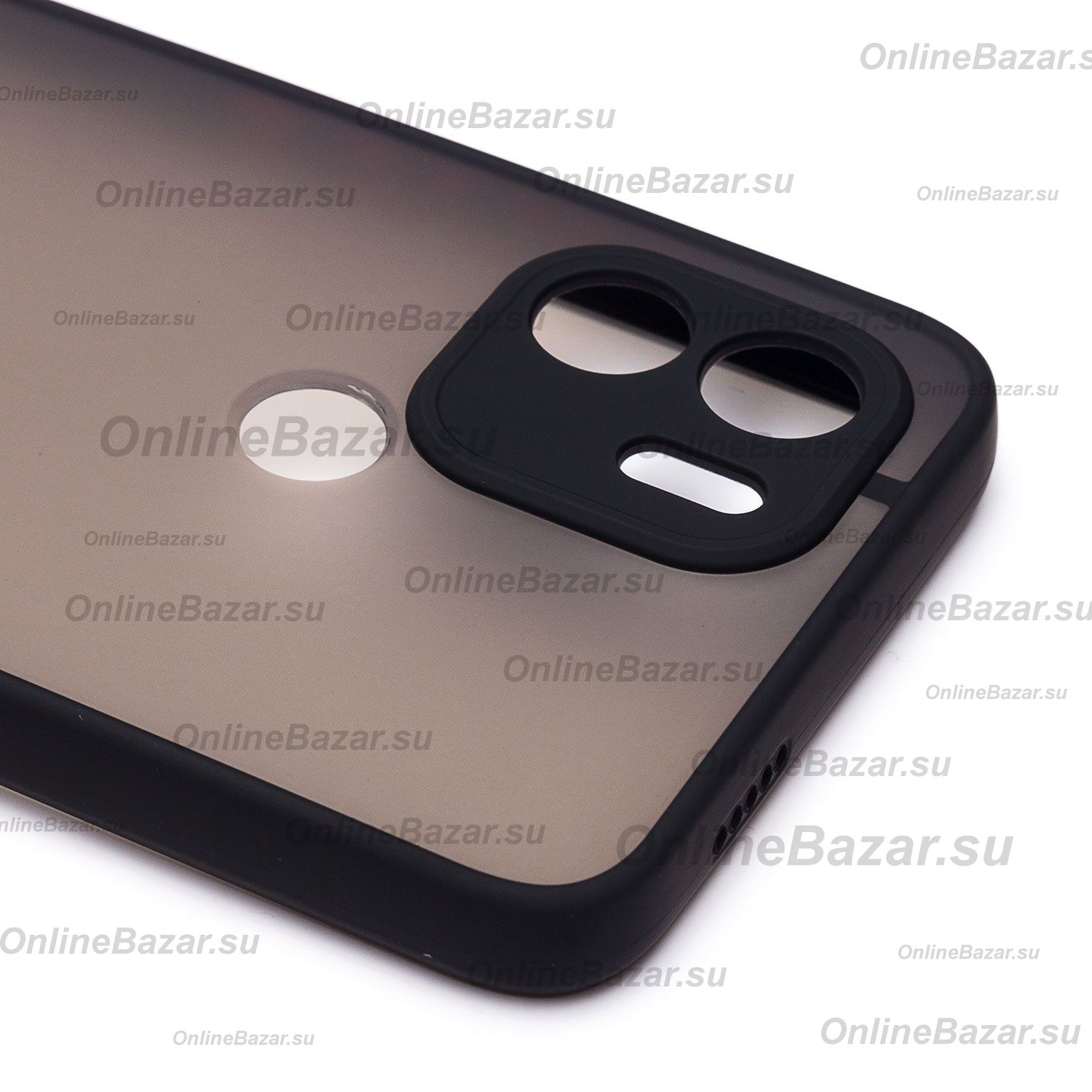 Чехол для Redmi A1 пластиковый с окантовкой <черный> ― OnlineBazar.su