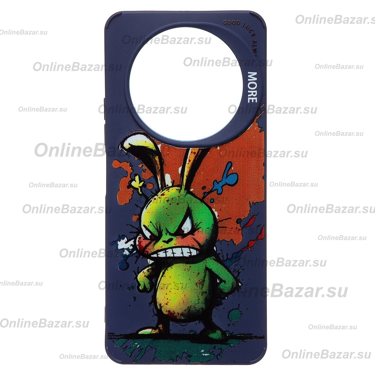 Чехол для Xiaomi 23129RN51X силиконовый (рис. 335/заяц) <темно-синий> ― OnlineBazar.su