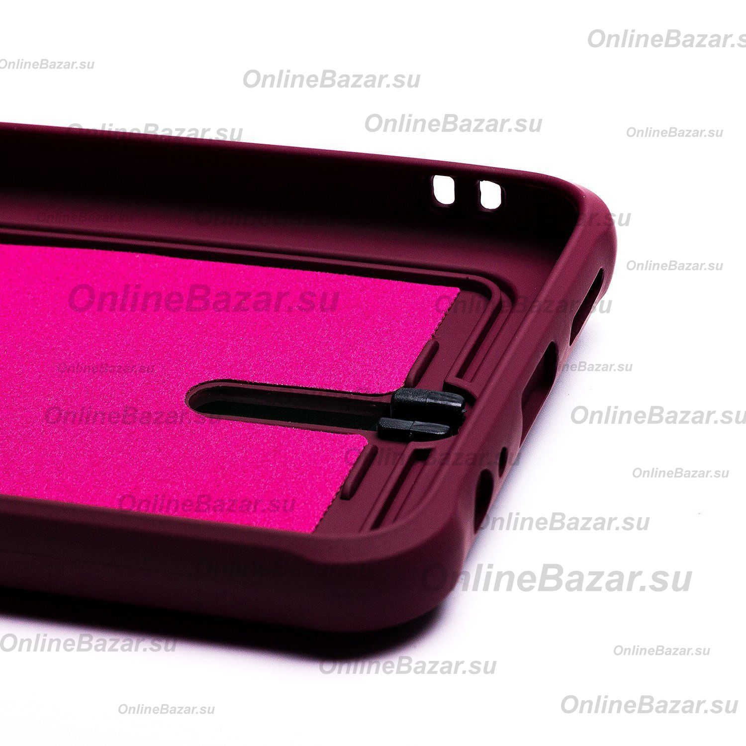 Чехол для Xiaomi Redmi Note 10 силиконовый с картхолдером №4 <бордовый> ― OnlineBazar.su