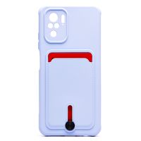 Чехол для Xiaomi Redmi Note 10S силиконовый с картхолдером №4 <светло-фиолетовый> ― OnlineBazar.su