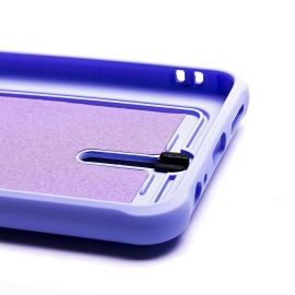 Чехол для Xiaomi Redmi Note 10S силиконовый с картхолдером №4 <светло-фиолетовый>