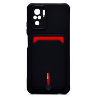 Чехол для Xiaomi M2101K7BL силиконовый с картхолдером №4 <черный> ― OnlineBazar.su