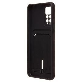 Чехол для Xiaomi 2201116TG силиконовый с картхолдером №4 <черный>