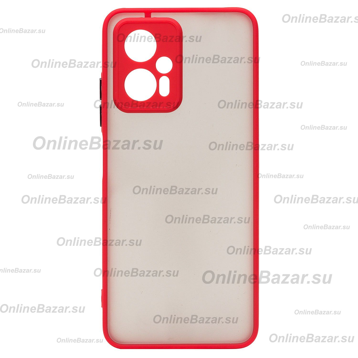 Чехол для Xiaomi Poco X4 GT пластиковый с окантовкой <красный> ― OnlineBazar.su