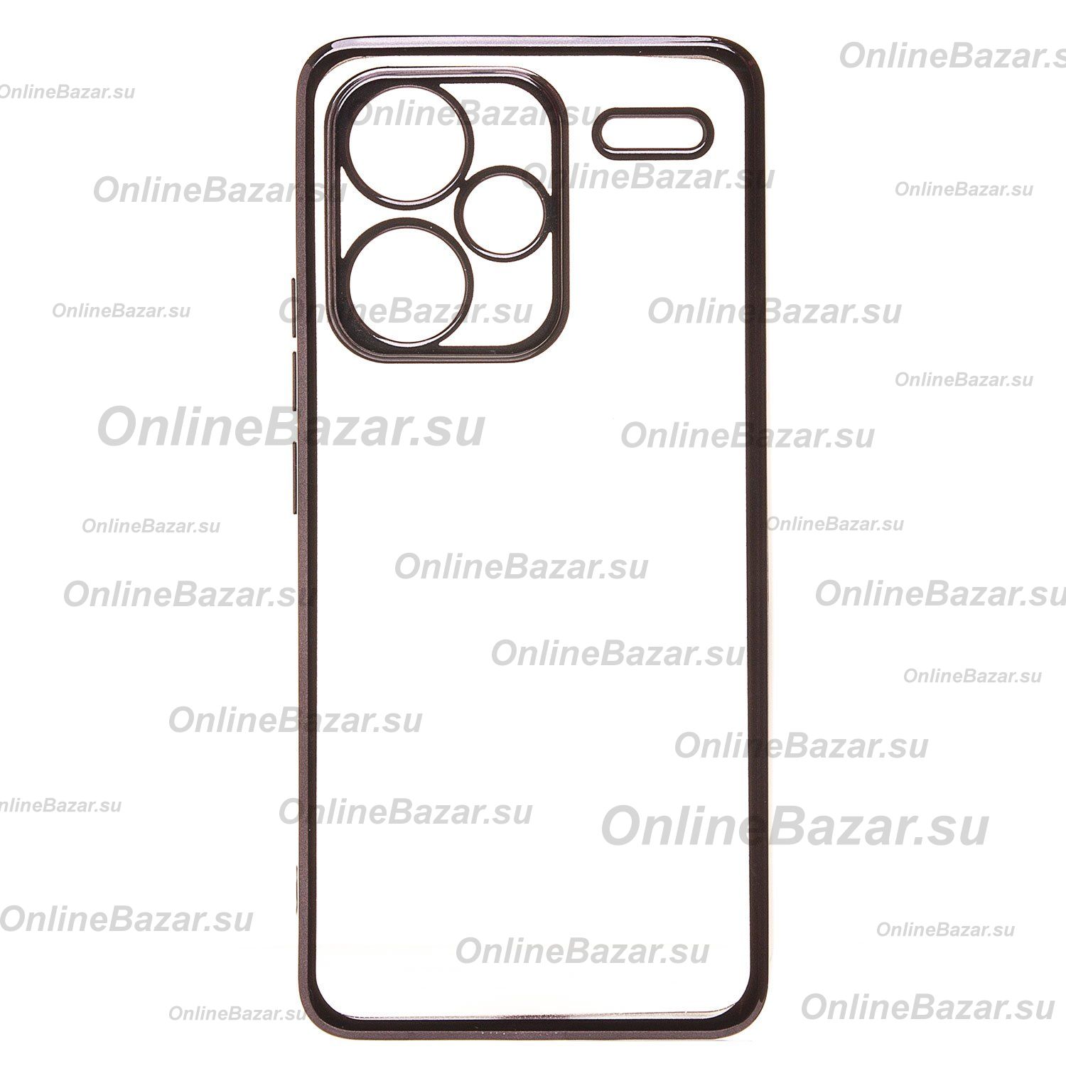 Чехол для Xiaomi Redmi Note 13 Pro+ силиконовый ультратонкий Pilot <черный> ― OnlineBazar.su