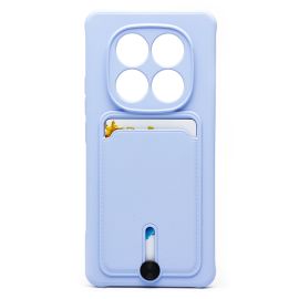 Чехол для Xiaomi 24090RA29G силиконовый с картхолдером №4 <светло-фиолетовый>