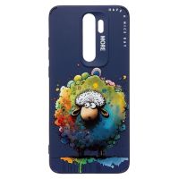 Чехол для Xiaomi M1906G7E силиконовый (рис. 335/овечка) <темно-синий> ― OnlineBazar.su