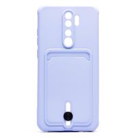 Чехол для Xiaomi M1906G7E силиконовый с картхолдером №4 <светло-фиолетовый> ― OnlineBazar.su