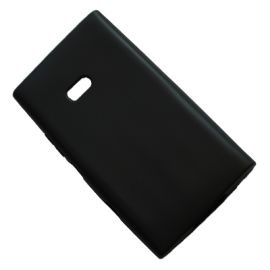 Чехол для Nokia 900 Lumia силиконовый матовый <черный>