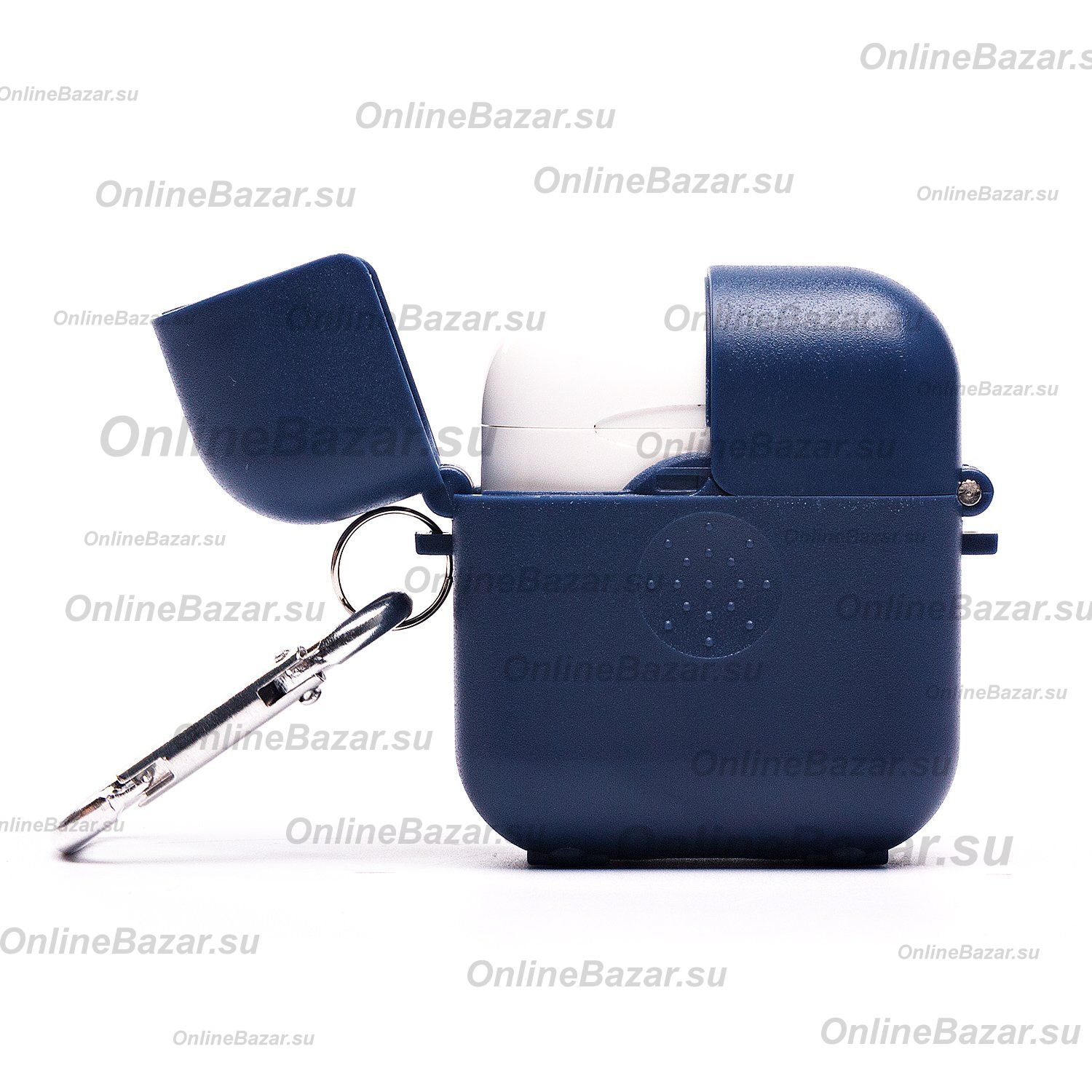 Чехол для кейса наушников Apple AirPods 2 пластиковый AP013 <синий> ― OnlineBazar.su