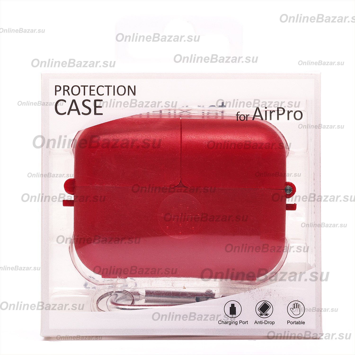 Чехол для кейса наушников Apple AirPods Pro пластиковый AP013 <красный> ― OnlineBazar.su