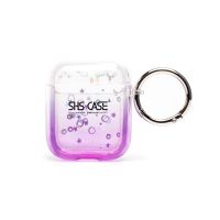 Чехол для кейса наушников Apple AirPods 2 пластиковый PCP11 <прозрачно-фиолетовый> ― OnlineBazar.su