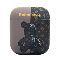 Чехол для кейса наушников Apple AirPods пластиковый Robot Style <коричневый> ― OnlineBazar.su