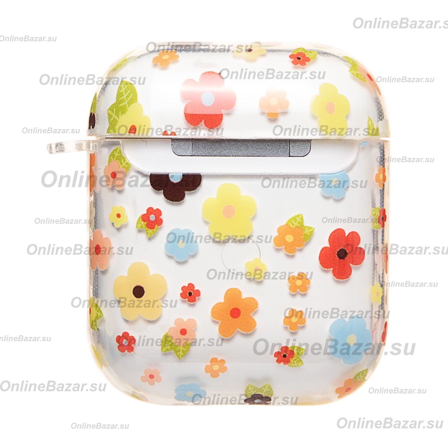 Чехол для кейса наушников Apple AirPods силиконовый Сolorful <прозрачно-желтый> ― OnlineBazar.su