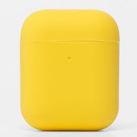 Чехол для кейса наушников Apple AirPods 2 силиконовый Soft Touch <желтый> ― OnlineBazar.su