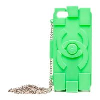 Чехол для Apple iPhone 4 задняя крышка силикон с цепочкой Chanel <зеленый> ― OnlineBazar.su