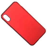 Чехол для Apple iPhone X задняя крышка пластик Soft Touch <красный> ― OnlineBazar.su