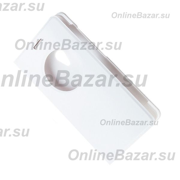 Чехол для Asus ZenFone 6 (A601CG) флип боковой с окошком <белый> ― OnlineBazar.su