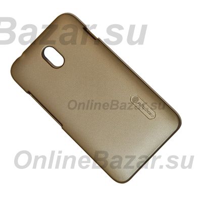 Чехол для HTC Desire 210 Dual Sim задняя крышка пластик ребристый Nillkin <золотой> ― OnlineBazar.su