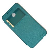 Чехол для HTC Desire 510 флип боковой пластик-кожзам с окошком Nillkin Sparkle <голубой> ― OnlineBazar.su