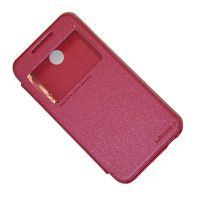 Чехол для HTC Desire 510 флип боковой пластик-кожзам с окошком Nillkin Sparkle <красный> ― OnlineBazar.su