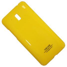 Чехол для HTC Desire 609D задняя крышка пластик лакированный SGP Case Ultra Slider <желтый>