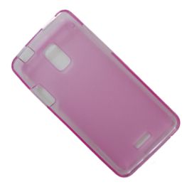 Чехол для HTC J (Z321e) силиконовый матовый <розовый>