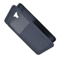 Чехол для HTC One E9 Plus флип боковой пластик-кожзам с окошком Nillkin Sparkle <серый> ― OnlineBazar.su