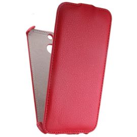 Чехол для HTC One M8s флип кожзам №1 <красный>