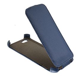 Чехол для HTC One V (T320e) флип кожзам №1 <синий>