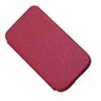 Чехол для LG D170 (L40) флип боковой пластик-кожзам Nillkin Sparkle <красный> ― OnlineBazar.su
