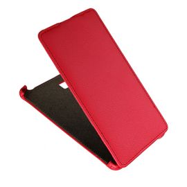 Чехол для Lenovo K910 (Vibe Z) флип кожзам №1 <красный>