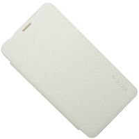 Чехол для Microsoft 430 Lumia Dual Sim флип боковой пластик-кожзам Nillkin Sparkle <белый> ― OnlineBazar.su